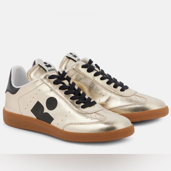 Isabel Marant Shoes - Isabel Marant Kaycee Sneakers light gold/black Metallic Shoes 38/ 8 New